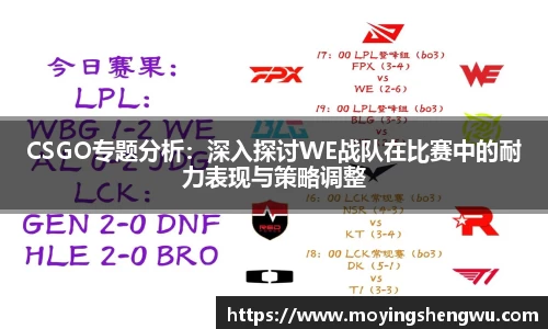 CSGO专题分析:深入探讨WE战队在比赛中的耐力表现与策略调整